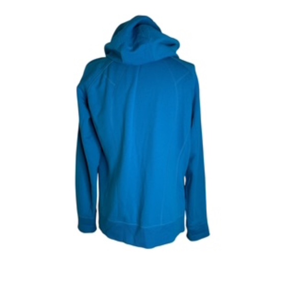 No Brand Label Front Full Zip Drawstring Hood 2 Pocket Teal Hoodie Size XL - Picture 5 of 7